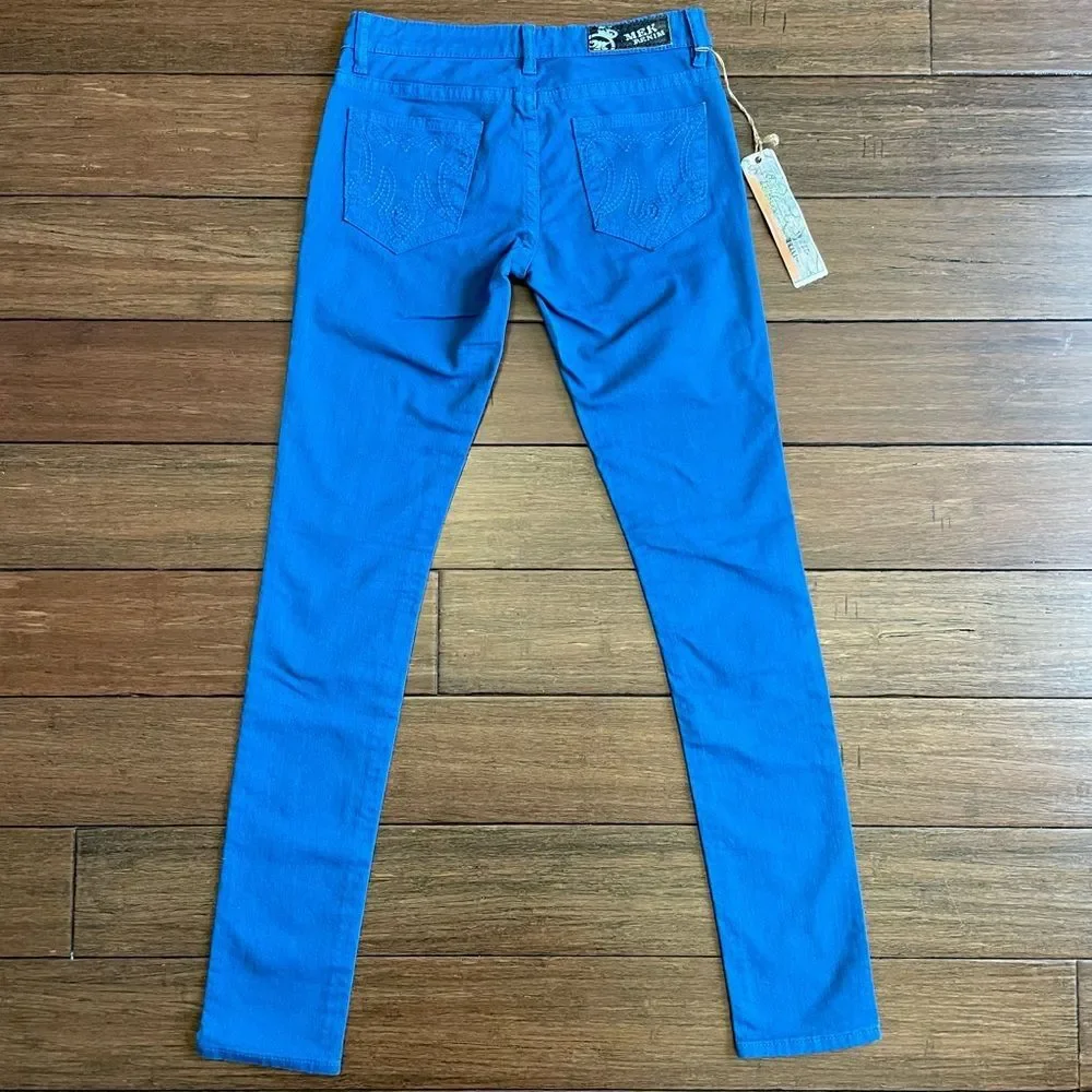 NWT MEK Denim Tyler Cigarette Blue Pants Size 27 × 34 - Picture 4 of 15